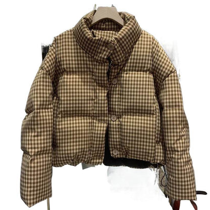 Stylish Thickened Puffer Jacket for Women - High Waist Cotton Winter Wear - Buy Center