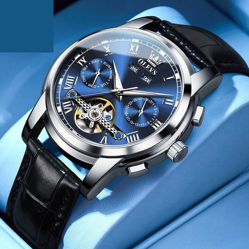Buycenter Waterproof Multifunctional Mechanical Watch - Luminous Design for Men - Buy Center