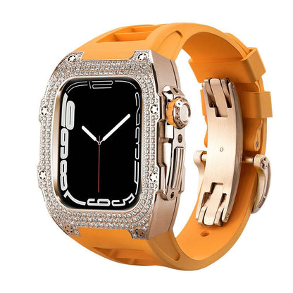 Buy Center Diamond-Studded Watch Strap - Men's Sports Watch Accessory - Buy Center