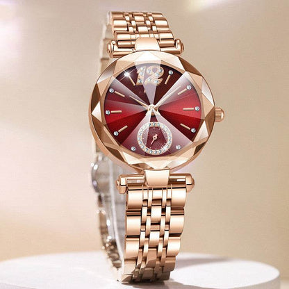 Buycenter Women's Quartz Dress Watch - Multi-pronged Gradient with Diamonds - Buy Center