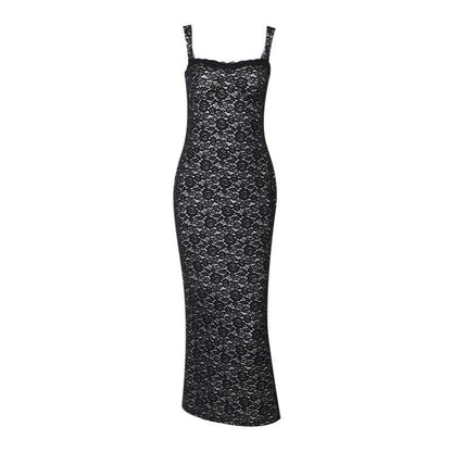 Elegant Autumn Lace Dress for Women - Slim Fit Long Skirt Style - Buy Center
