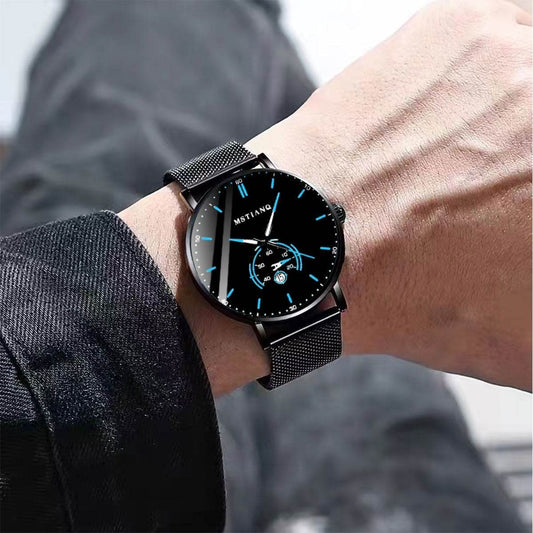 Trade Watch Stylish Black Technology Belt - Refined Steel Design, Trendy Look - Buy Center