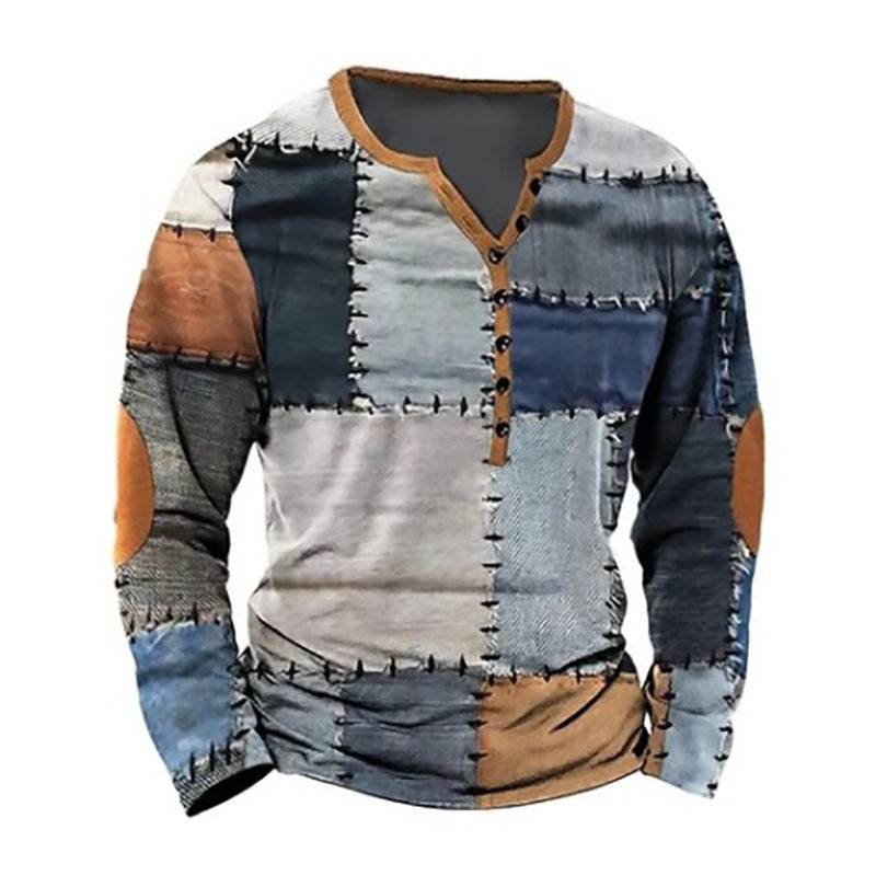 3D Digital Printed Ethnic Pattern Top - Open Placket, Trendy Styles - Buy Center
