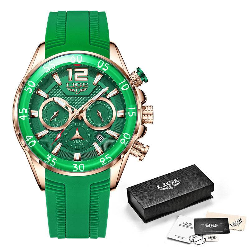 Quartz Men's Waterproof Sports Watch - Multi-Function, Stylish Colors - Buy Center