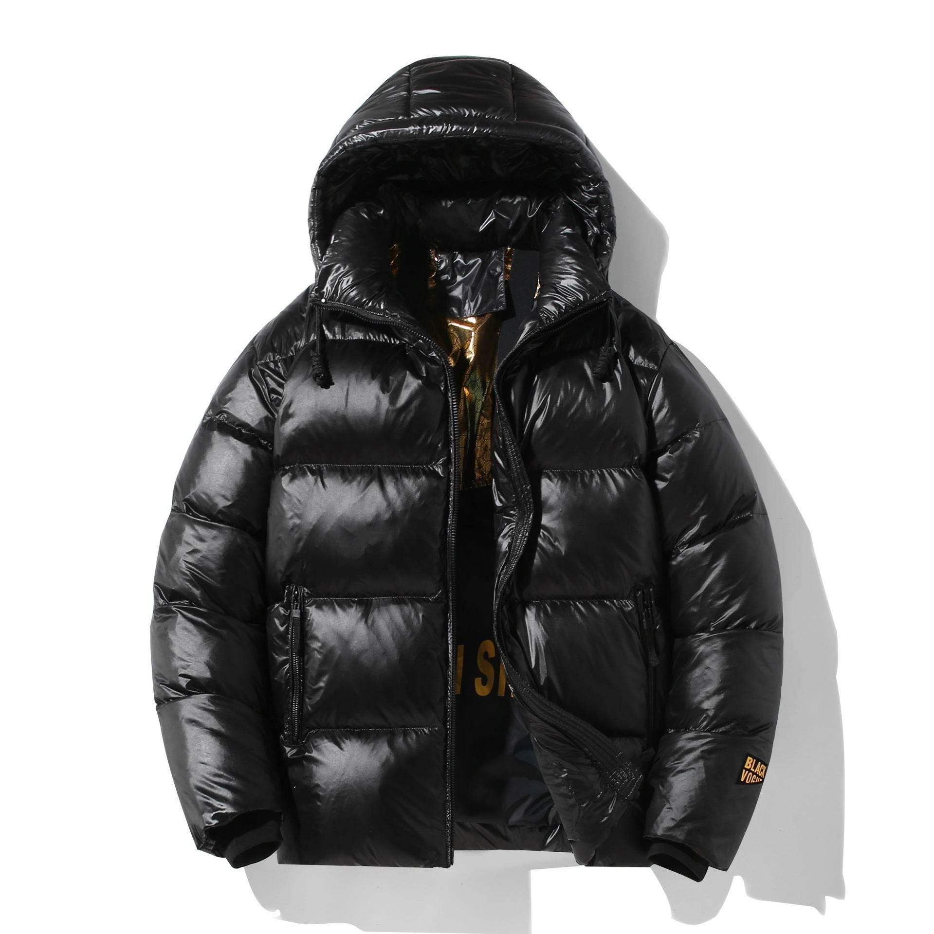 New Black Gold Plus-Sized Men's Jacket - Warm Padded Down Coat 2025 - Buy Center