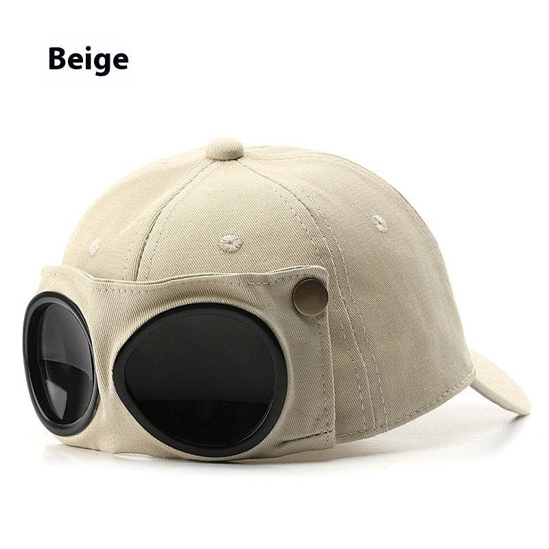 Personalized Pilot Hat with Sunglasses - Stylish Peaked Cap for Summer - Buy Center