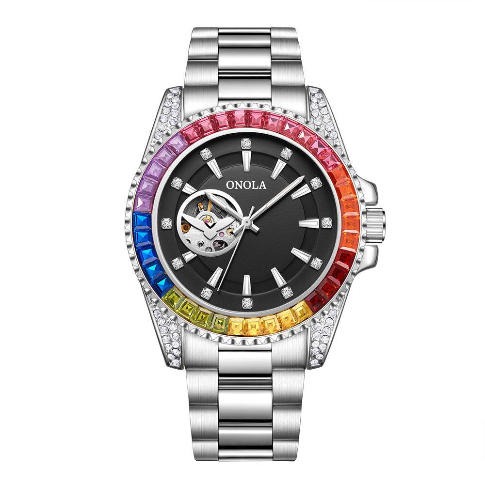 Buy Center Men's Automatic Mechanical Watch - Solid Steel Belt, 30m Waterproof - Buy Center
