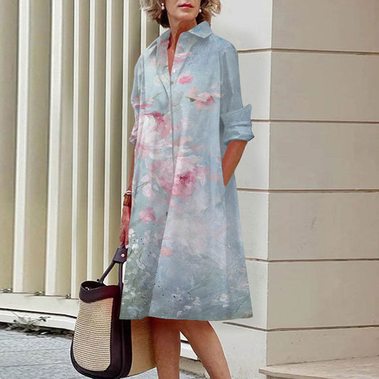 Women's 3D Floral A-Line Dress - Stylish & Comfortable for Every Occasion - Buy Center