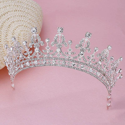 Elegant Gold & White Bridal Crown - Queen Headdress for Modern Brides - Buy Center