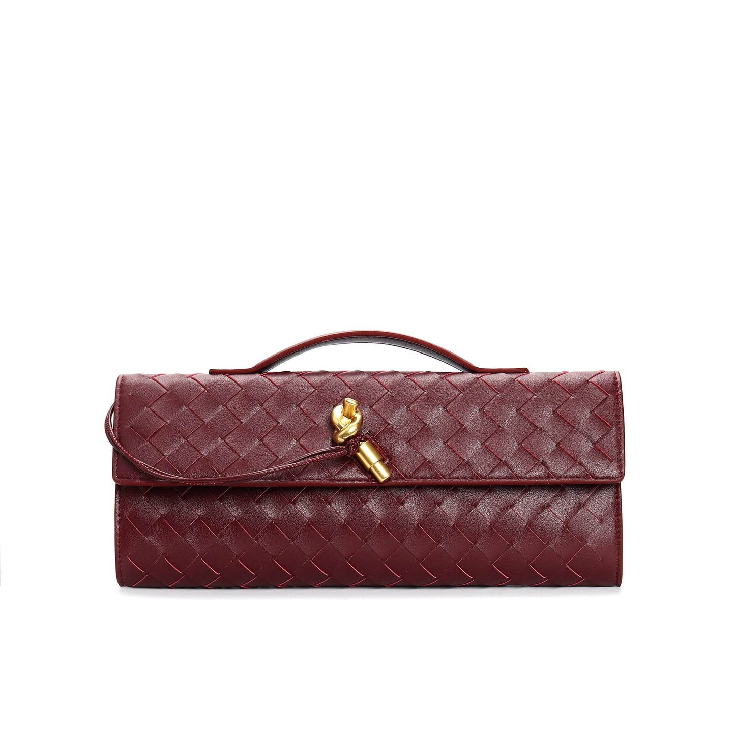 Buycenter Woven Shoulder Bag - Genuine Leather Crossbody Clutch - Buy Center
