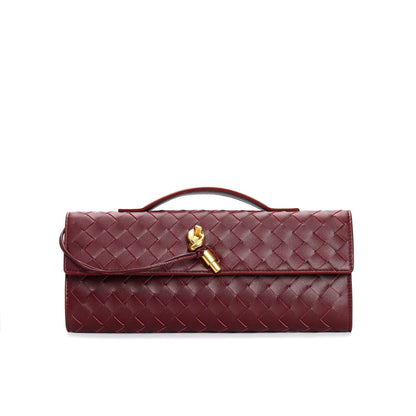 Buycenter Woven Shoulder Bag - Genuine Leather Crossbody Clutch - Buy Center