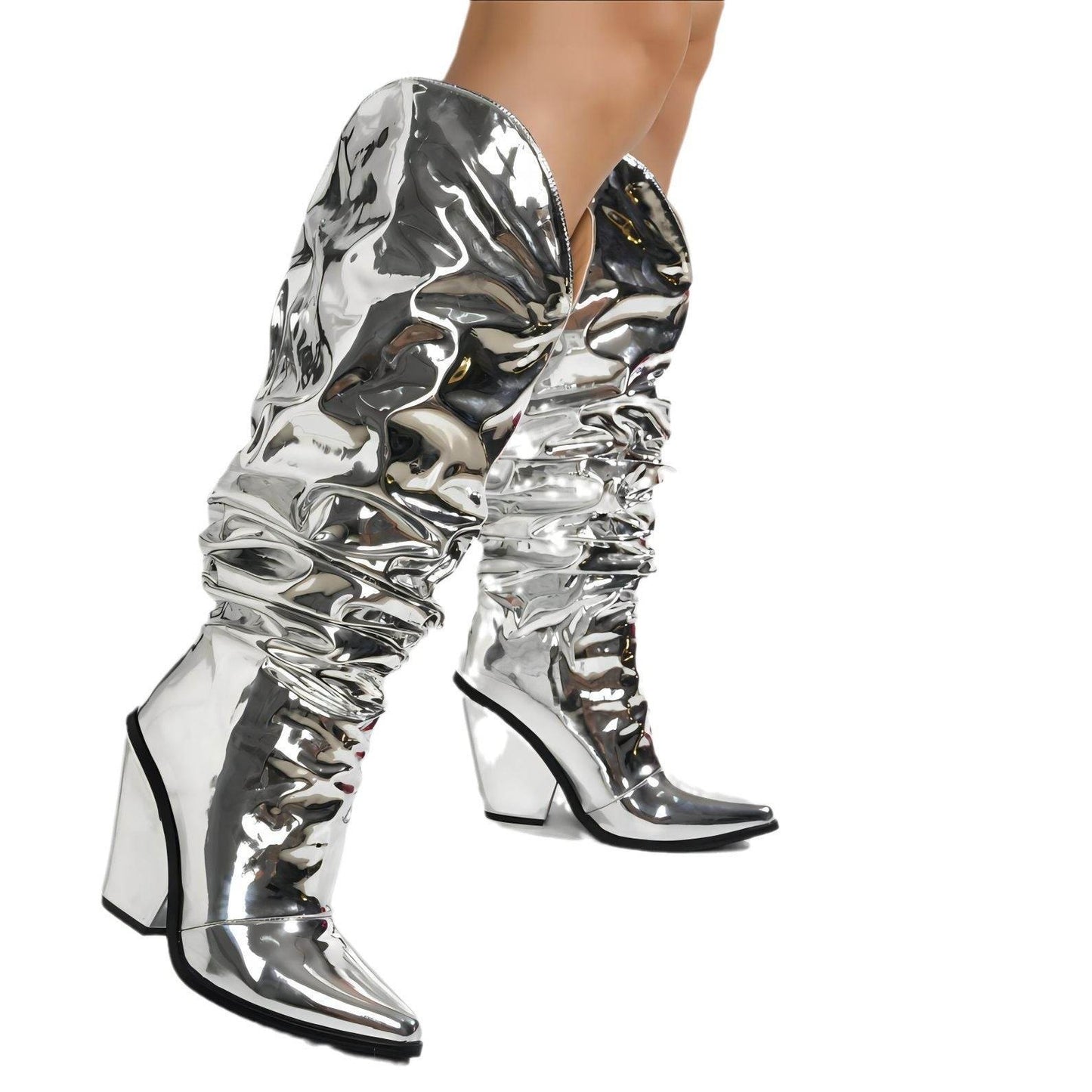 Buycenter Large Colorful Wedge Boots - Comfortable High Heel Design - Buy Center