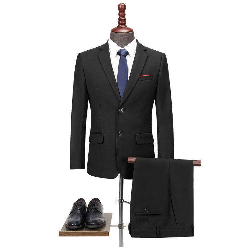 Buycenter Men's Business Suit - Slim Fit Two-Piece Plus Size - Buy Center
