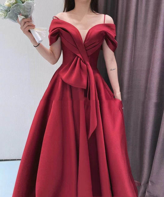 Buycenter Off-Shoulder Evening Dress - Stylish Engagement Dress for Women - Buy Center