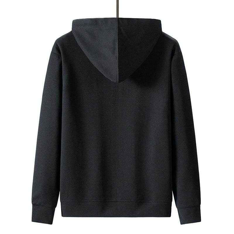 Men's Trendy Waffle Hooded Sweater Suit - Casual Style for Sports & Leisure