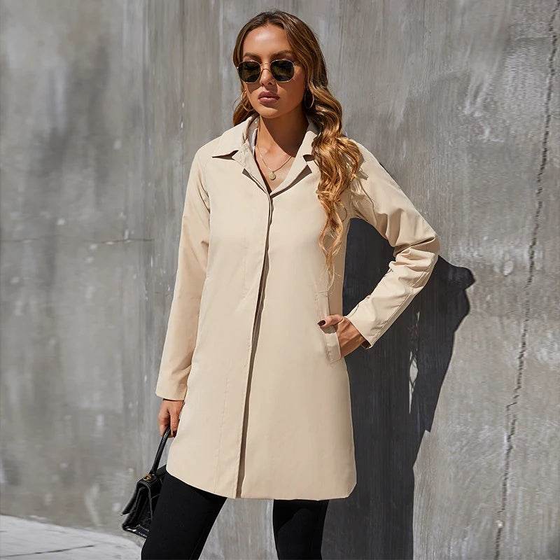 Buycenter Women's Small British Style Trench Coat - Casual and Fashionable - Buy Center