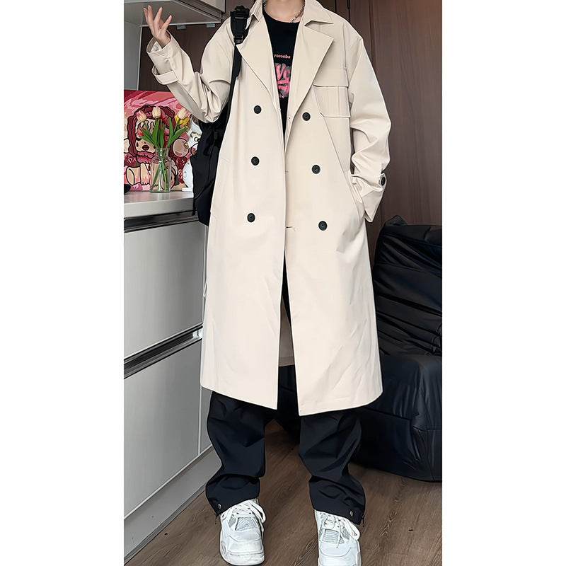 Korean Style Over-the-Knee Men's Loose Top - Trendy Cotton Blend Fashion - Buy Center