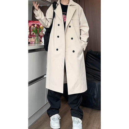 Korean Style Over-the-Knee Men's Loose Top - Trendy Cotton Blend Fashion - Buy Center