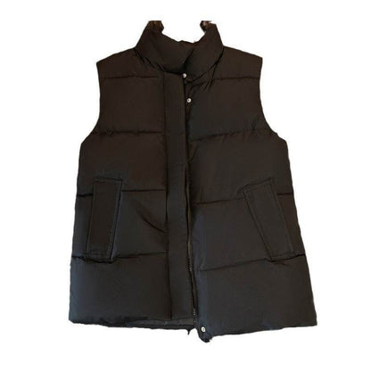 Women's Down Cotton Vest - Trendy Korean Style for Autumn & Winter - Buy Center