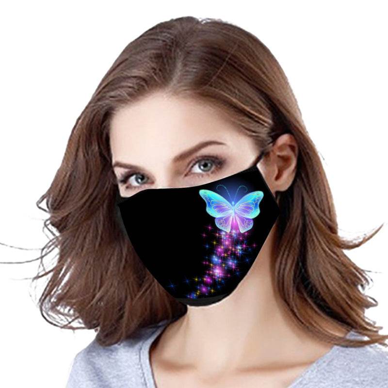 Butterfly Print Cotton Face Mask - Washable, Stylish, Comfortable Design - Buy Center