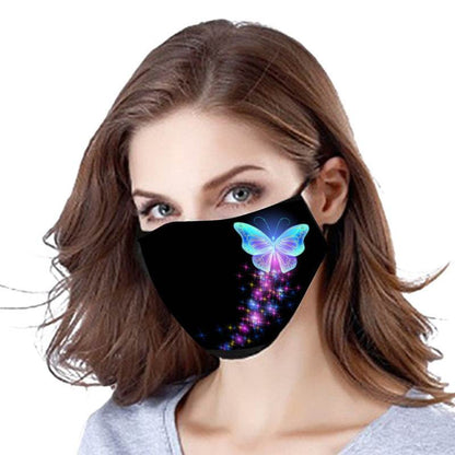 Butterfly Print Cotton Face Mask - Washable, Stylish, Comfortable Design - Buy Center