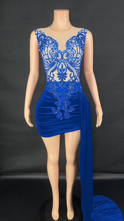 Summer Luxury Evening Dress - Elegant A-Line Cocktail Dress for Women - Buy Center