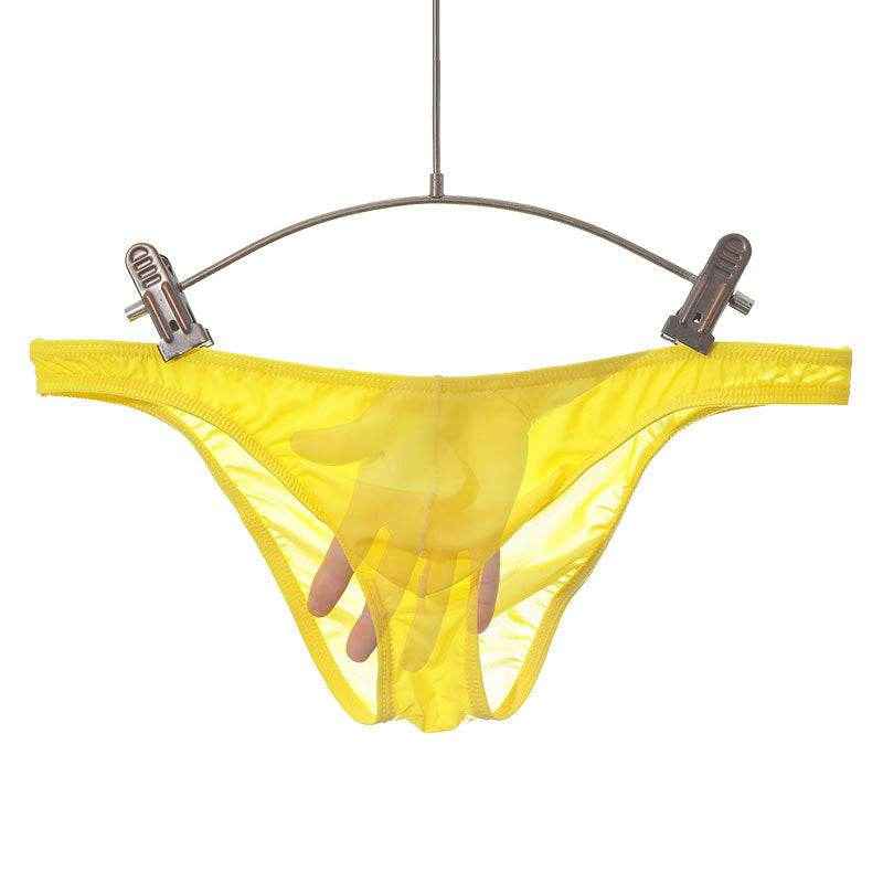 Ultra-Thin Transparent Men's Briefs - Comfortable Ice Silk Low Waist Style