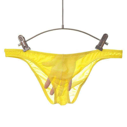 Ultra-Thin Transparent Men's Briefs - Comfortable Ice Silk Low Waist Style