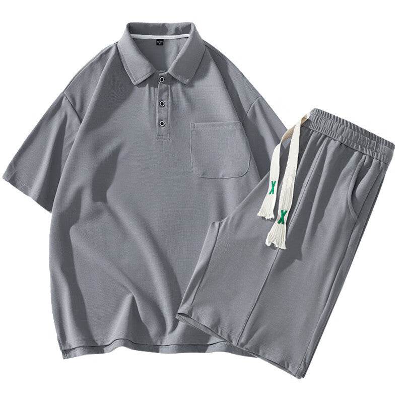 Men's Sports Suit - Short-Sleeved T-Shirt & Shorts Set for Active Lifestyle - Buy Center
