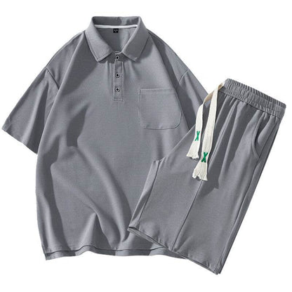 Men's Sports Suit - Short-Sleeved T-Shirt & Shorts Set for Active Lifestyle - Buy Center