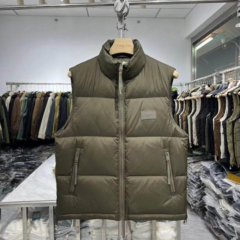 Men's Youth Stand Collar Down Vest - Stylish, Warm & Versatile Fashion - Buy Center