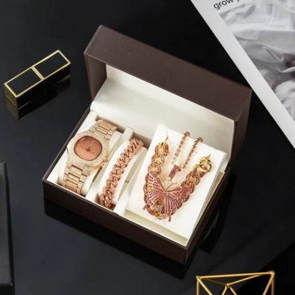 BuyCenter Women's Three-Piece Quartz Watch Gift Set - Elegant and Stylish - Buy Center