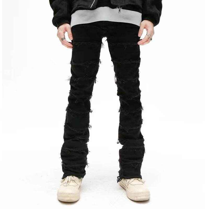 American Personality Jeans - Hip Hop Zipper Design with Tassels