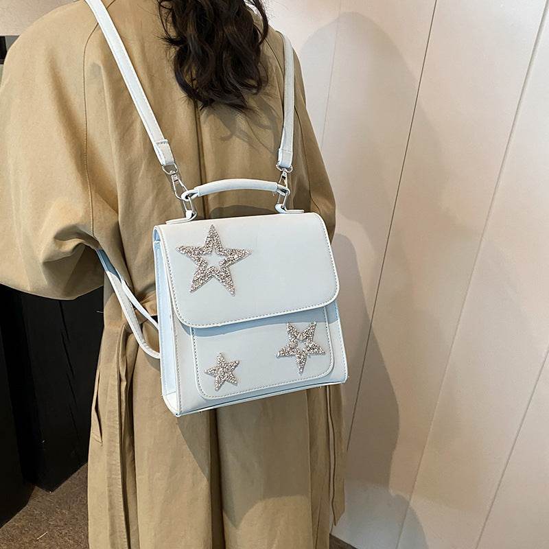 Buycenter Women's Sequin Star Backpack - Fashionable PU & Wear-Resistant - Buy Center