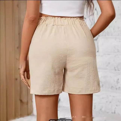 Trendy High Waist Stretch Shorts for Women - Casual & Comfortable Fit - Buy Center