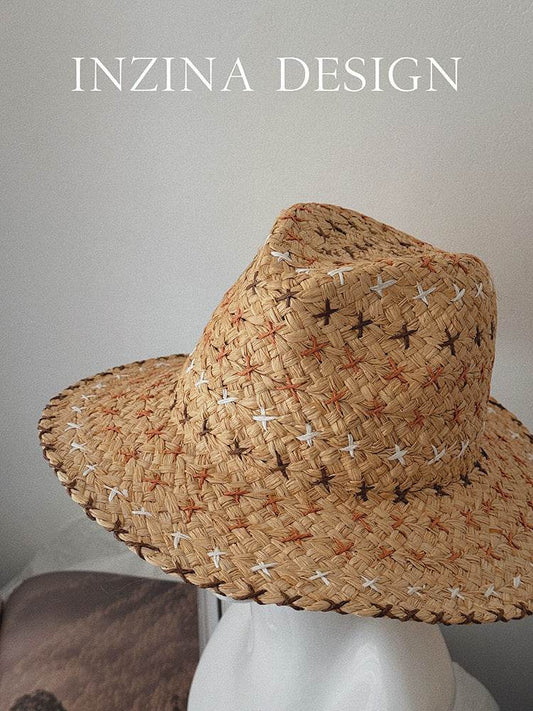 Retro Western Cowboy Straw Hat - Unisex Fashion Accessory for All Seasons - Buy Center