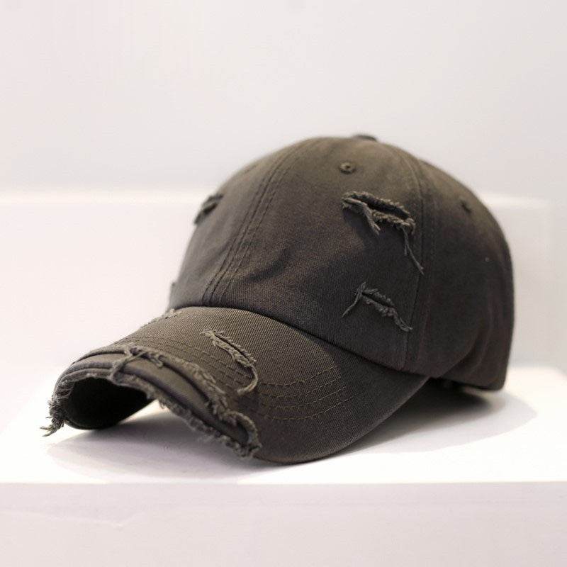 Buycenter Men's Ripped Baseball Cap - Vintage Hip Hop Style, Multiple Colors - Buy Center