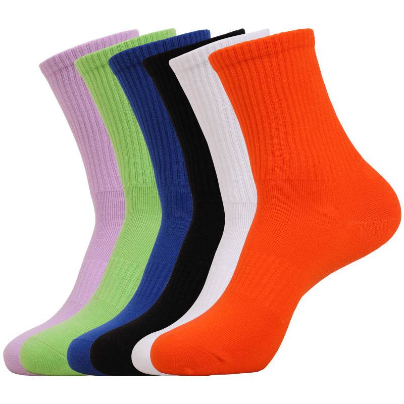 Mid-Calf Combed Cotton Sports Socks - Breathable & Sweat-Absorbent - Buy Center