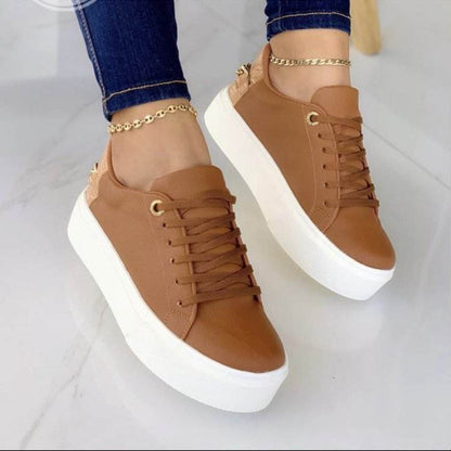 Women's Casual White Sneakers - Trendy Vulcanize Low Top Shoes 2025 - Buy Center