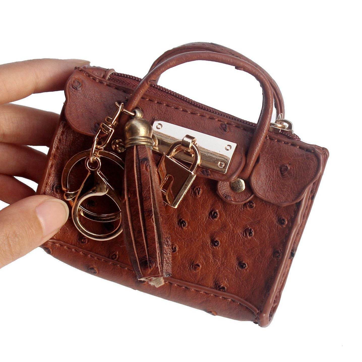 Trendy Fashionable Leather Mini Handbag with Tassels - Solid Color - Buy Center