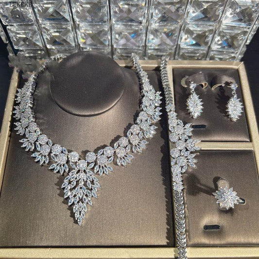 Buy Center Zircon Pendant Necklace Set - Elegant Jewelry for Banquets - Buy Center