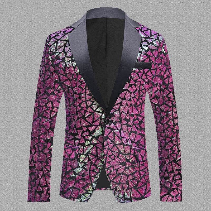 Velvet Men's Slim Fit Sequined Dress - Perfect for Formal Occasions - Buy Center