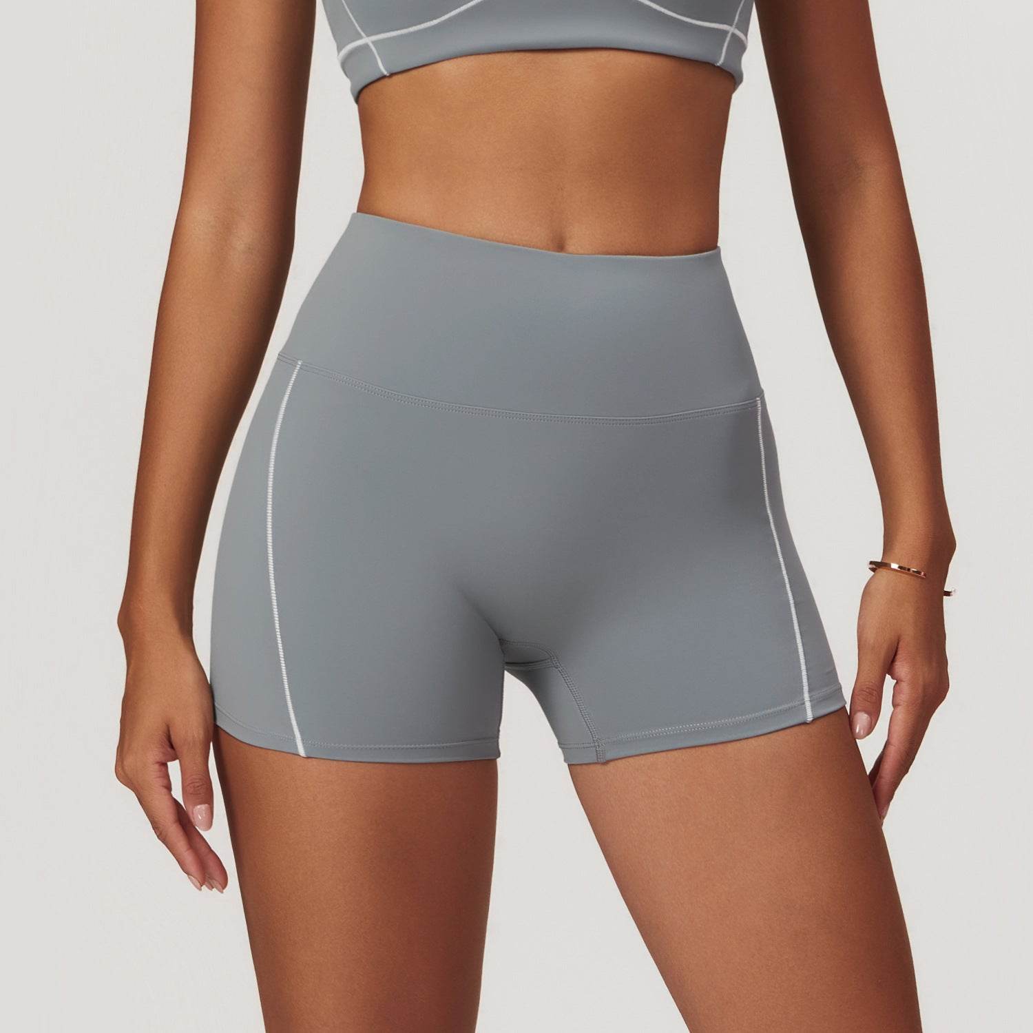 Personalized Yoga Fitness Shorts for Women - Stylish Black, Gray, Pink, Blue - Buy Center