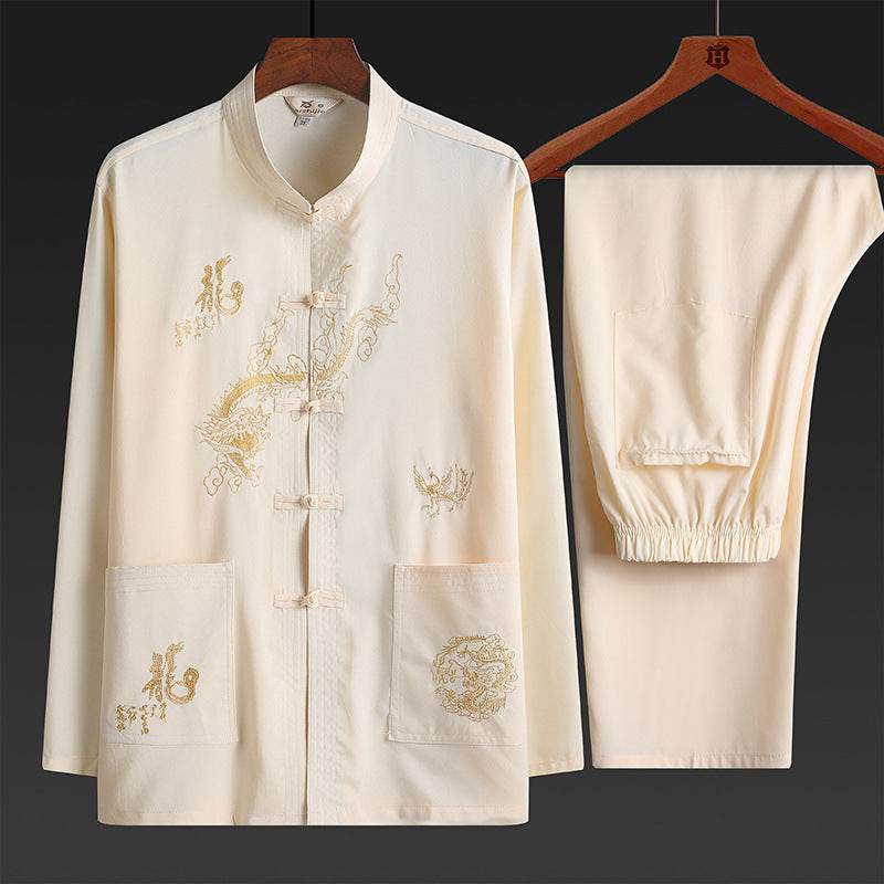 Men's Two-Piece Pajama Set - Comfortable & Stylish for Spring & Autumn - Buy Center