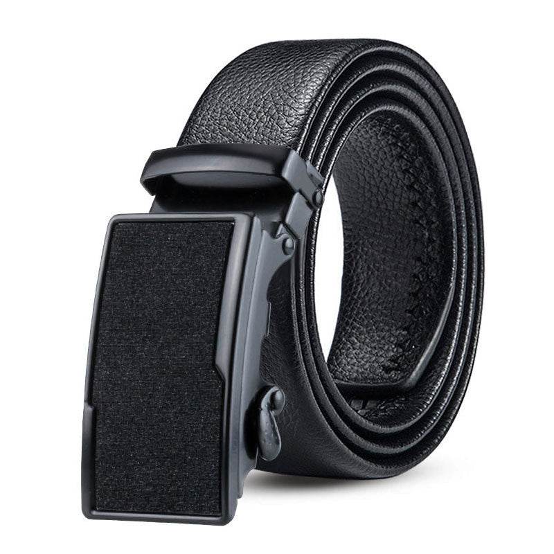 Black Bales Catch Men's Belt - Stylish Imitation Leather, Electroplated Design - Buy Center