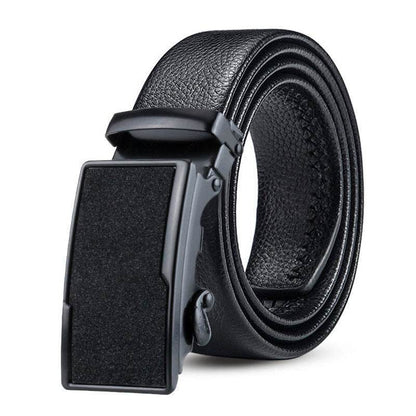 Black Bales Catch Men's Belt - Stylish Imitation Leather, Electroplated Design - Buy Center