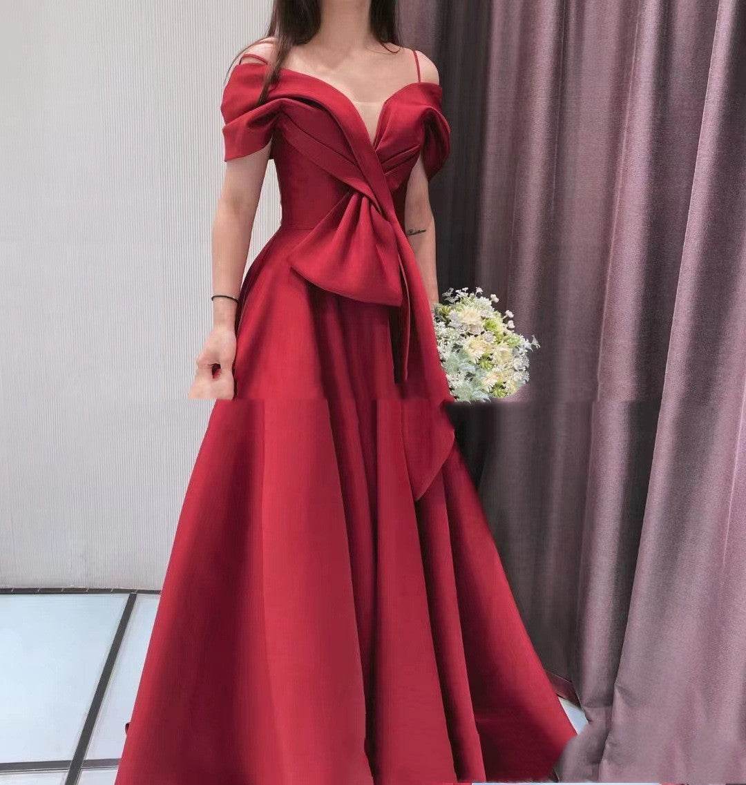 Buycenter Off-Shoulder Evening Dress - Stylish Engagement Dress for Women - Buy Center