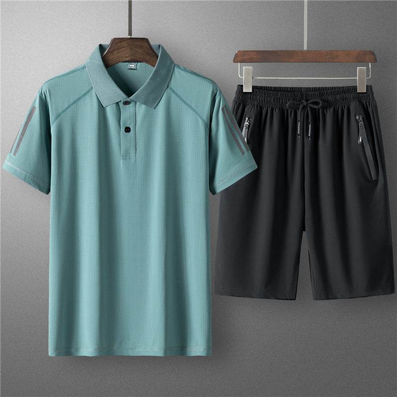 Men's Summer Ice Silk Casual Suit - Comfortable and Breathable Loungewear - Buy Center