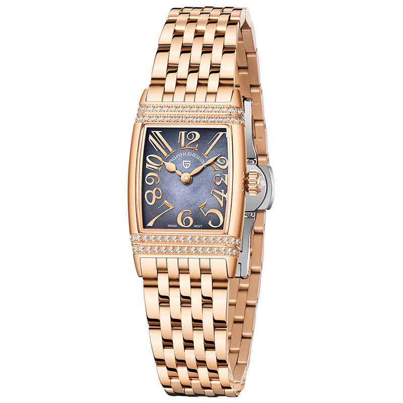 Buy Center Women's Quartz Watch - Diamond Accents & Stainless Steel Elegance - Buy Center