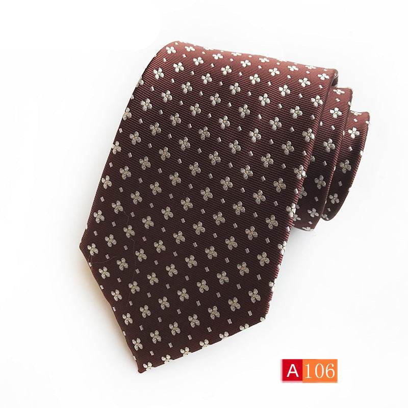 Buycenter Men's Jacquard Tie - Classic Black Stylish Formal Accessory - Buy Center